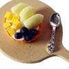 1:12 Dollhouse Food Set with Tray Fruit Pie Spoon Assorted for Toddlers Children