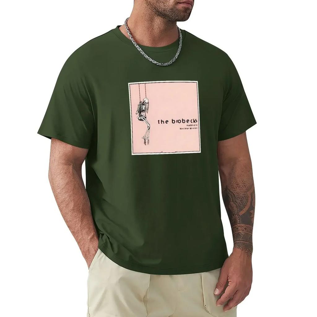 the brobecks happiest nuclear winter T-Shirt korean fashion tops summer clothes graphic t-shirts big and tall