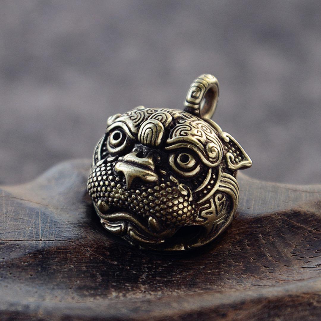 

PDTO Металл Pixiu Мифический Зверь Подвеска Lucky Mini Резной Брелок Украшение