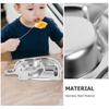 Stainless Steel Compartment Plates Silver For Storage