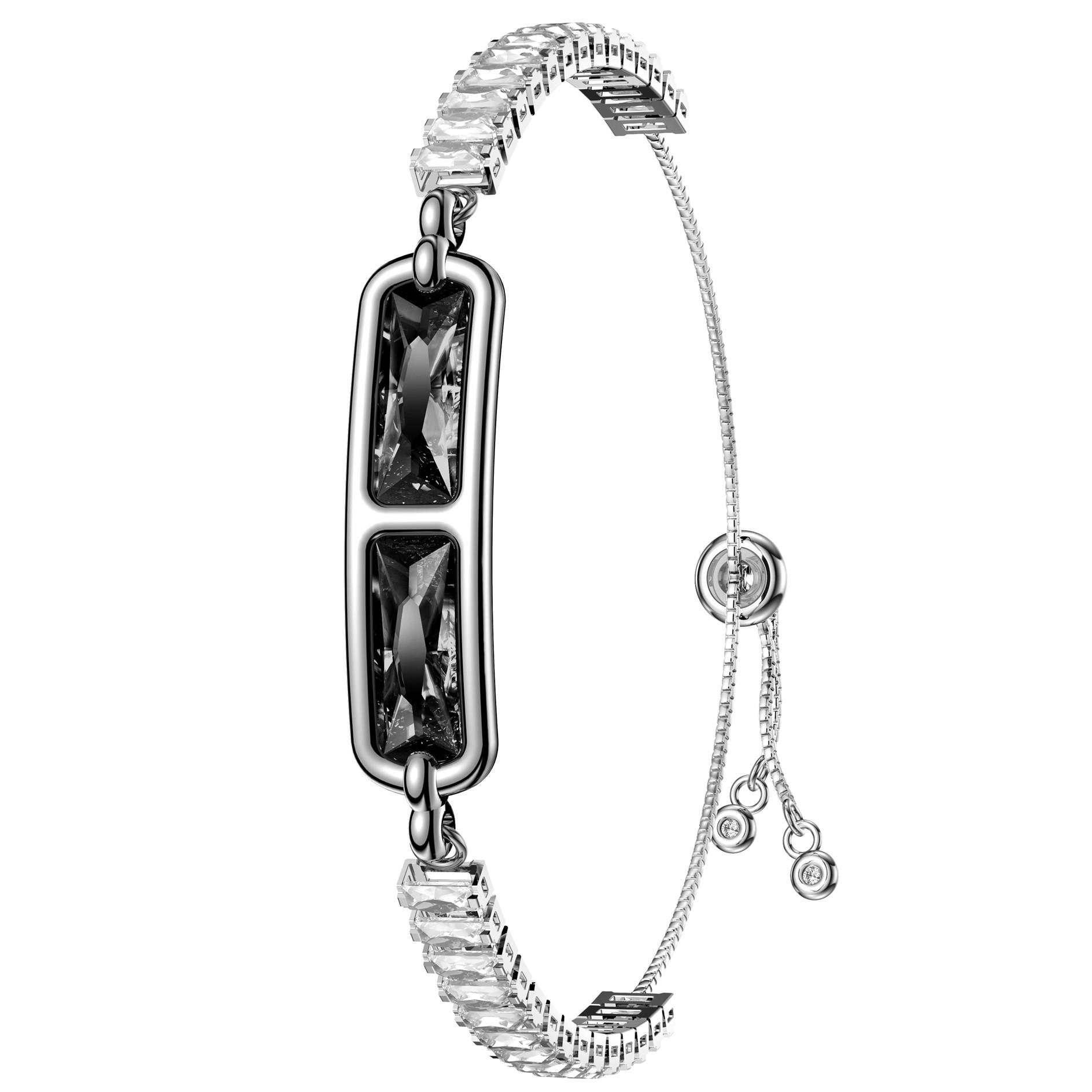 Woman Inlaid with Diamonds Smart Bracelet Sports Health Ms. Bluetooth Wristband Sleep HRV Monitoring Female Physiological Cycle Style 1