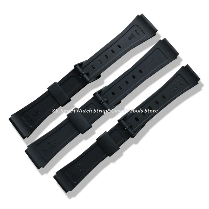 16mm 18mm Silicone Watch Strap for Casio SGW400 W800H F91W F84 F105/108 A158/168 AE1200/1300 Band PU Resin Bracelet