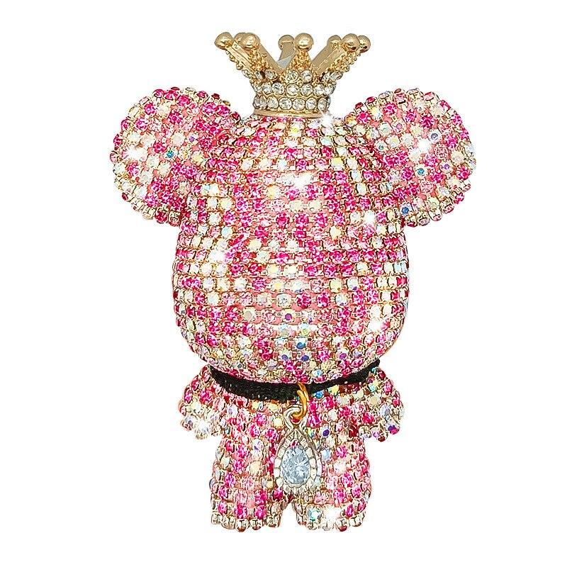 Creative Crown Diamond Cute Bear Car Fragrance Perfume Clip Air Outlet Aroma Air Fresher Decoration Accessories Aromatherapy