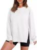 2024 Autumn/Winter Women's Loose Round Neck Zip Hoodie
