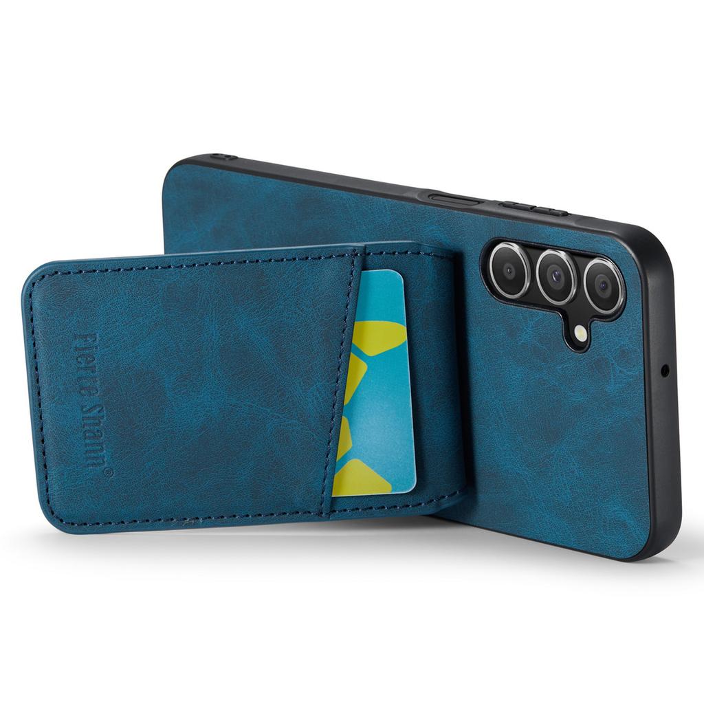 Para Capa de Celular Samsung Galaxy A15 4G/5G PU+TPU Textura Cavalo Louco