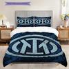 Inter Milan Football Emblem Three-piece set (1 * duvet cover + 2 * pillowcase, without core) Bedding set Christmas birthday gift Soft and comfortable
