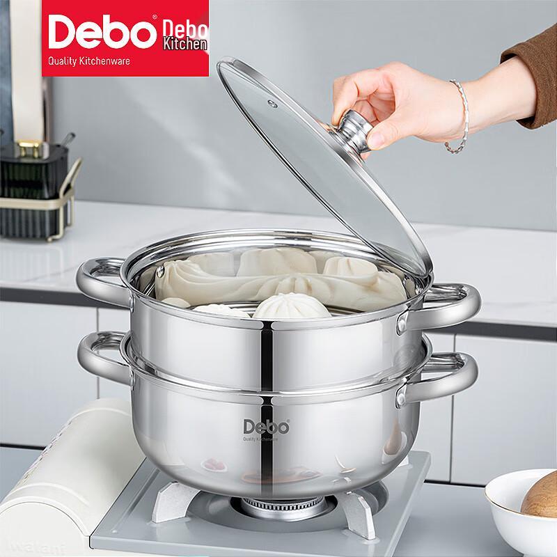 

Debo Lena 304 Stainless Steel Soup & Steamer Pot