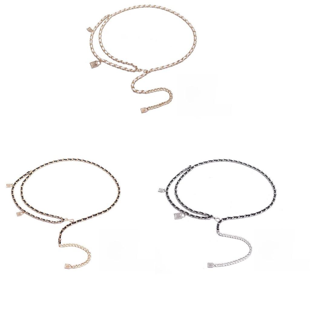 Small Fragrance Waist Chain For Women With Metal Tassel Decoration Summer Fashion Accessory