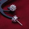 Korean Style Crown Stud Earrings with Rhinestone Zirconia