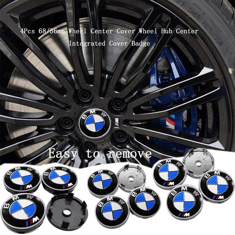 BBIO8 4Pcs 68/56mm Wheel Center Cover Car Hood Front Rear Trunk Emblem Badge For BMW E46 E39 E53 E65 E66 E90 G26 X3 X4 X5 G30/G31/G38