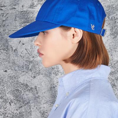 VARZAR Gewöhnliche Übergröße Baumwoll-Baseballkappe Blau