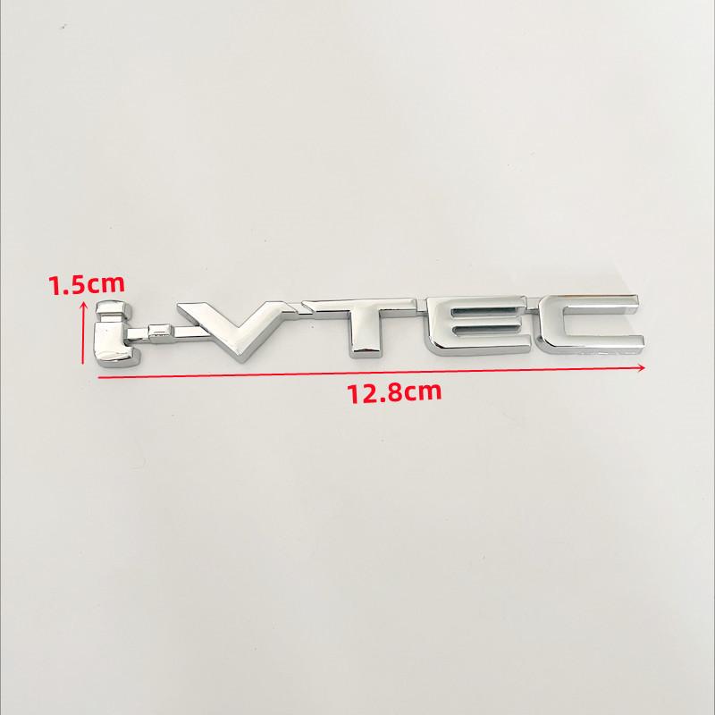 3D Chrome Metal Car Letters Rear Trunk Badge Emblem IVTEC Logo I VTEC Sticker For Honda City Civic Accord Jazz CRV  Accessories