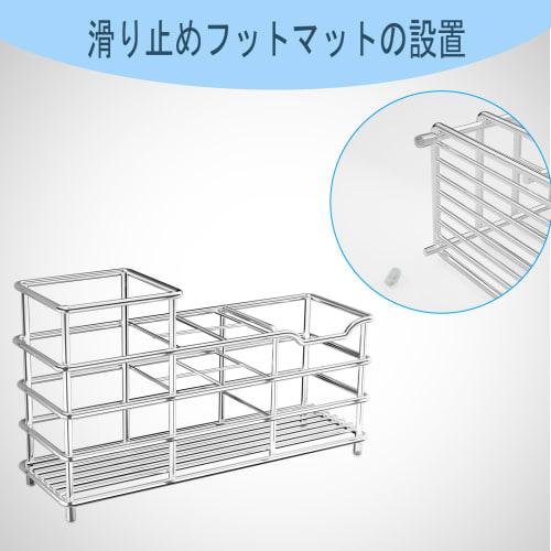 Gelrova Stainless Steel Toothbrush Stand, Freestanding Toothbrush Holder, Made of 304 Stainless Steel, Rust-Resistant and Multifunctional