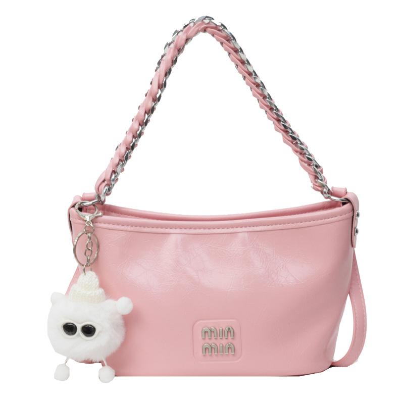 

This year s popular fashion woven shoulder strap small bag women s underarm bag 2025 spring new versatile women рожевий