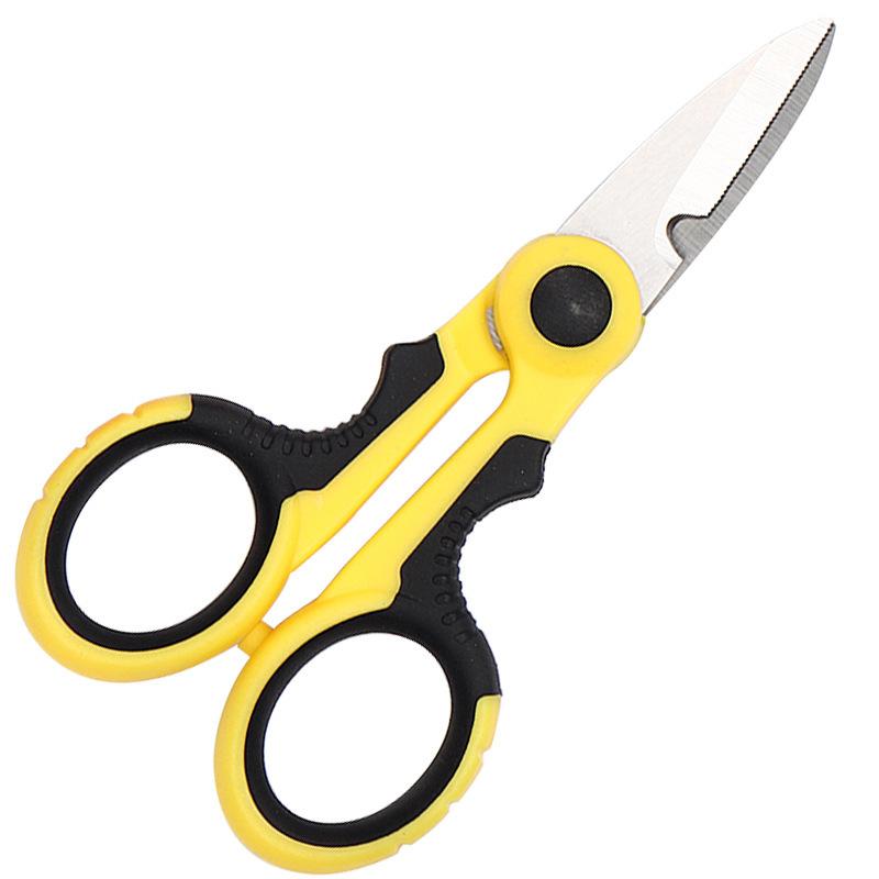 1ks Nerezové rybářské nůžky Luya Přenosné Nůžky Daima Pe Line proti ztrátě Šňůrky s otevřeným kroužkem Kleště s háčkem Chybějící lano Nůžky na ryby