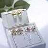 Dopamine Pink Flower Studs: Elegant French Design, High-End, Unique Atmosphere Earrings