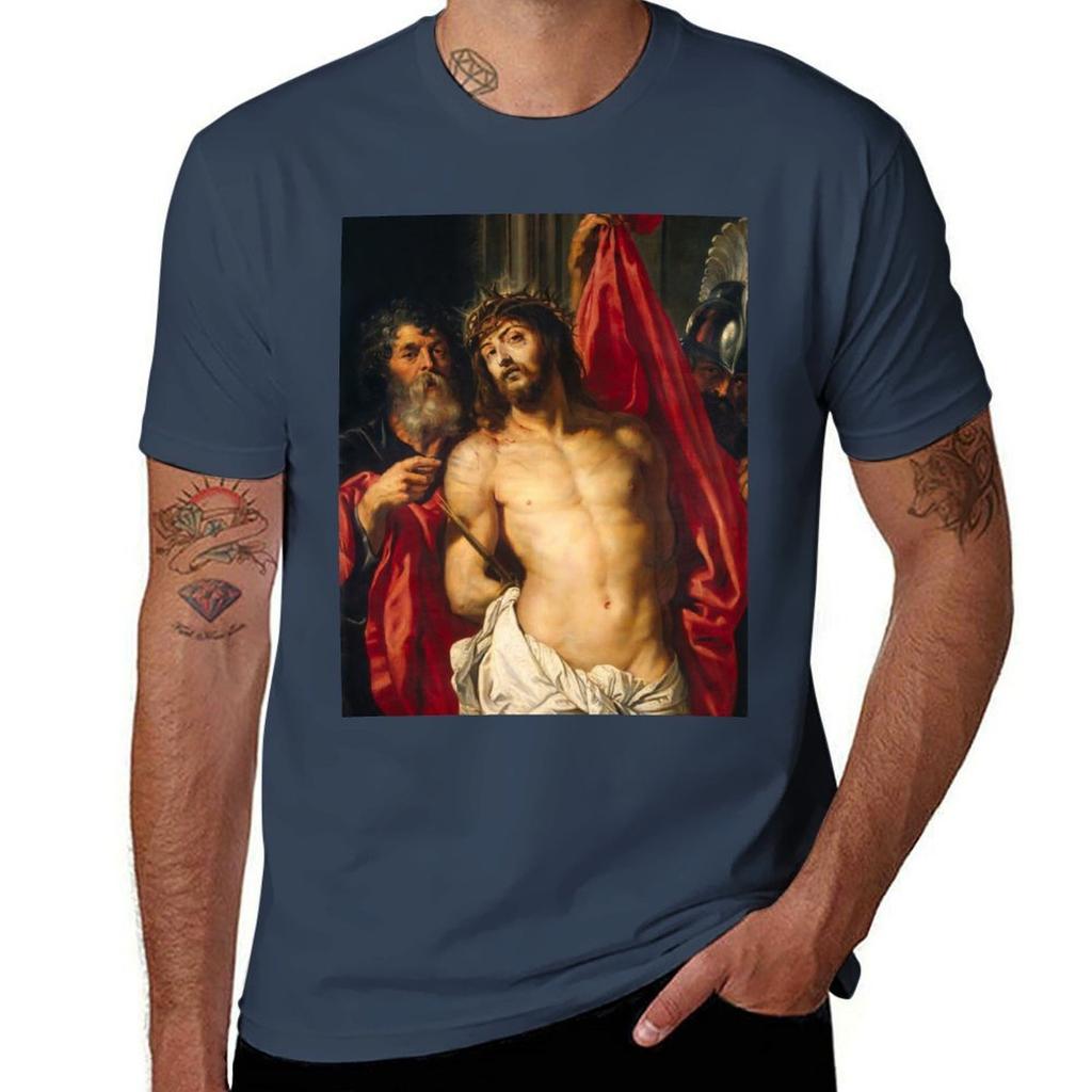 Rubens 1612 Jesus  Christ Ecce Homo TShirt Quick Dry Training Short Sleeve Tee