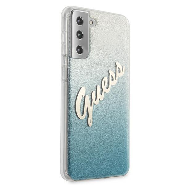 Guess Guhcs21Mpcuglsbl S21+ G996Niebieski/Blue Hardcase Glitter Gradient Script