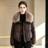 Loose and Fashionable Winter Coat Removable Padded Jacket Feeling Large Padded Clothes Women's Fur Collar Thickened New