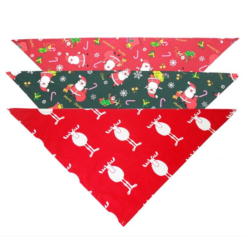 Christmas Pet Scarf Cat Dog Bandana Triangular Bandage Cat Dog Accessories