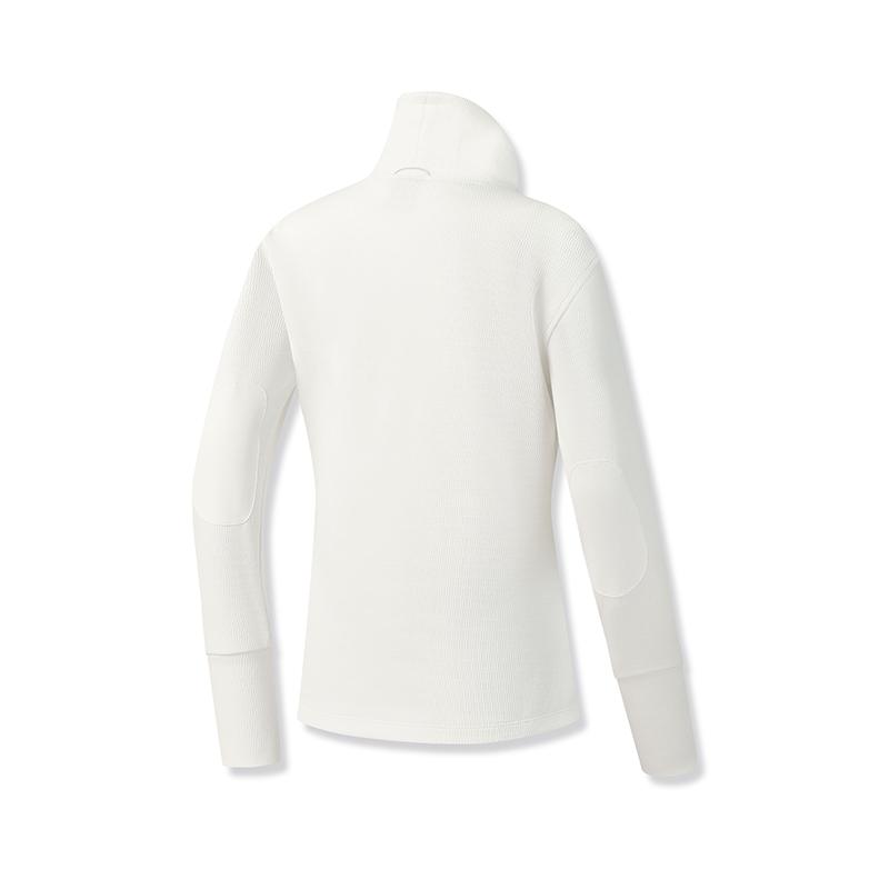 Fila Urban Explore Fashion Sports Casual Simple Style Breathable Elastic High Neck Knit T-Shirt Women Tops White A11W548209FWT