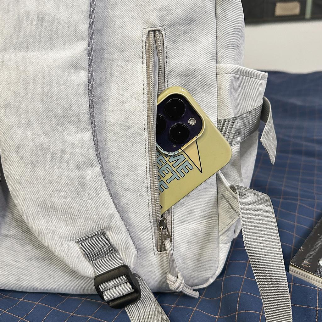 Schoolbag College Style High Value Versatile Commuter Casual Backpack New Backpack Multi-pocket Design Junior High School Student School Bag