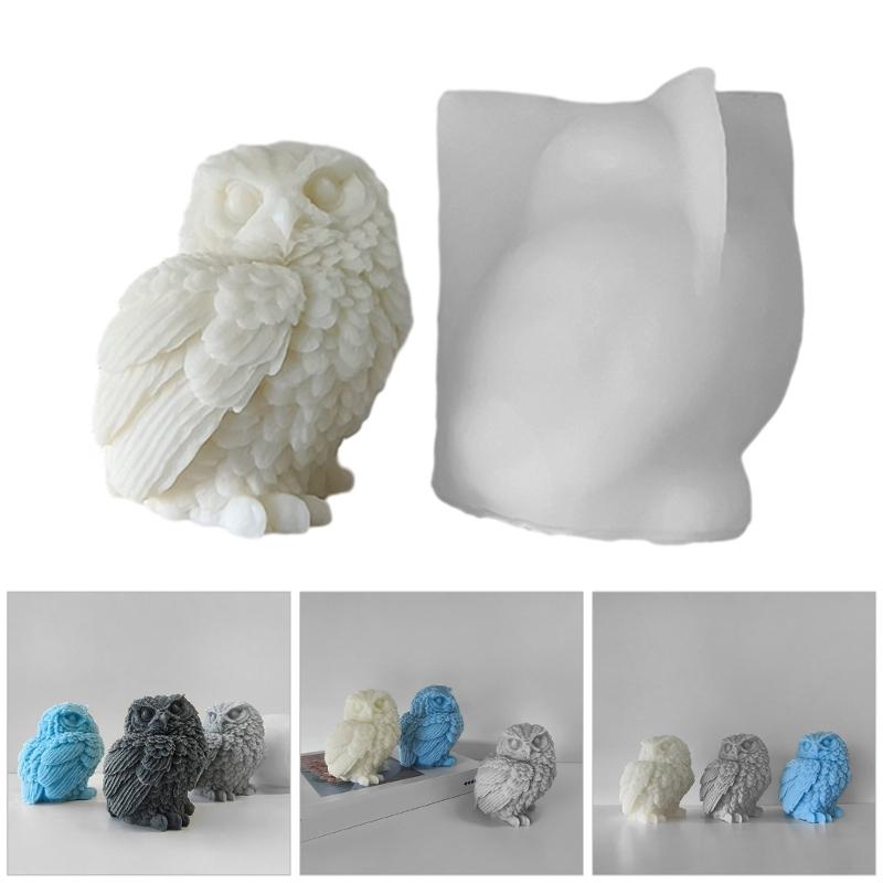 3D Candle Mold Animal Owl Silicone Resin Molds Aromatherapy Candle Mold Desktop Ornaments DIY Crafts Home Decorations