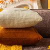 Fall Throw Pillow Cover 18"x18" Plush Pumpkin Pillow Cover Fluffy Maple Leaf Decorative Cushion Cover for Sofa Bedroom Car