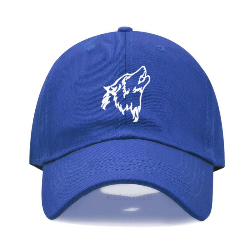 Women's Baseball Cap Men's Washed Cotton Wolf Howl Embroidery Embroidery Dad Hat Sport Golf Caps For Man Sun Hats Dropshipping