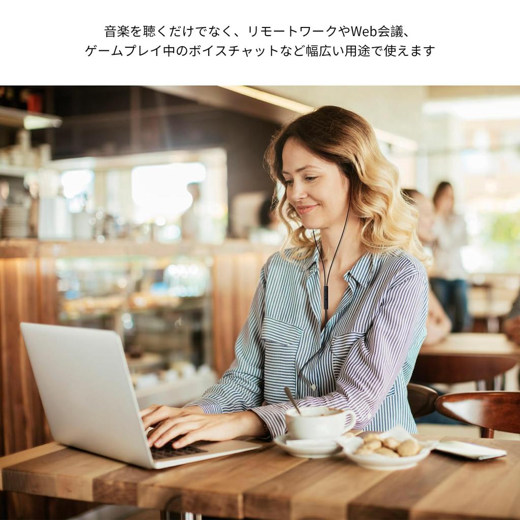 ASKUBSKU USB Earphones with for USB Wired Canal Gaming Mute HIFI Sound Calls Volume Compatible with Terminal Iahon Storage Case Black Microphone, 2.5m