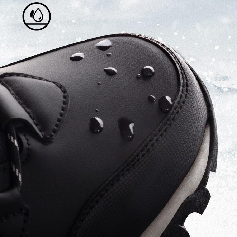 Schneestiefel für Männer und Frauen sind wasserdicht, rutschfest, dick, warm und kältebeständig, mit drehbaren Knöpfen