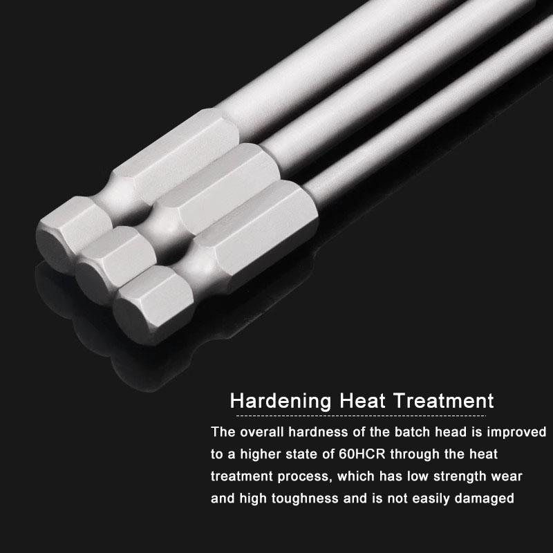 6/10Pcs 50mm 2.0-6.0mm Flat Head Slotted Tip Screwdrivers Bits S2 Alloy 1/4" Magnetic Hand Tools Screwdriver Drill Bit