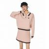 GROUND ZERO Women's College Style Striped Lapel Sweater