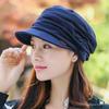 Korean Style Pullover Baseball Cap: Autumn/Winter Warm, Fashionable Pleated, Outdoor Flat Top Knitted Hat