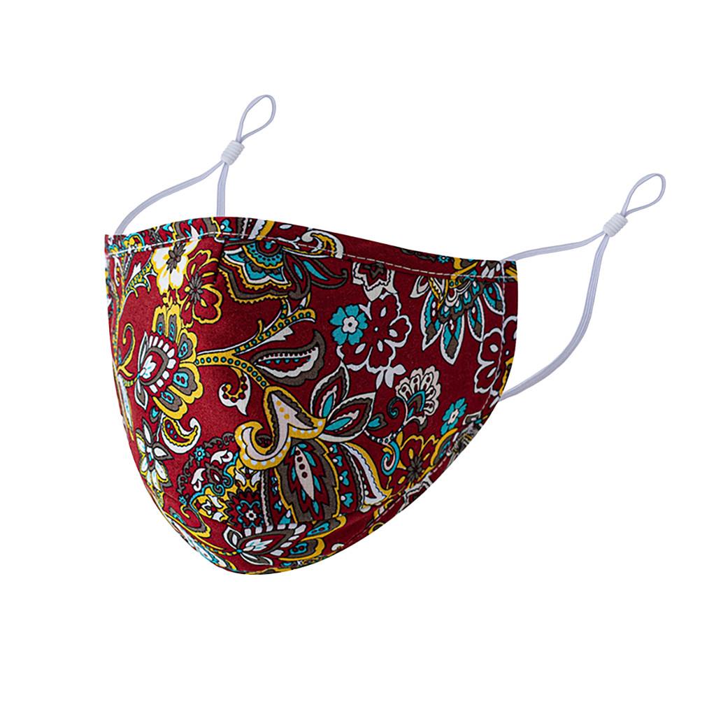 1PC Adult Washable Breathable Floral Print Protector Face Mask