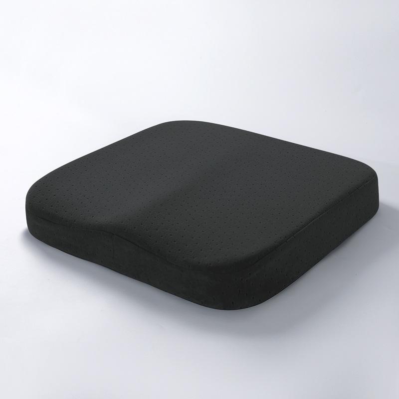 

Эргономичная подушка для офиса с эффектом памяти, подушка против геморроя, подушка для стула, подушка для копчика, подушка для сиденья автомобиля в офисе 40x40x5.5cm чёрный