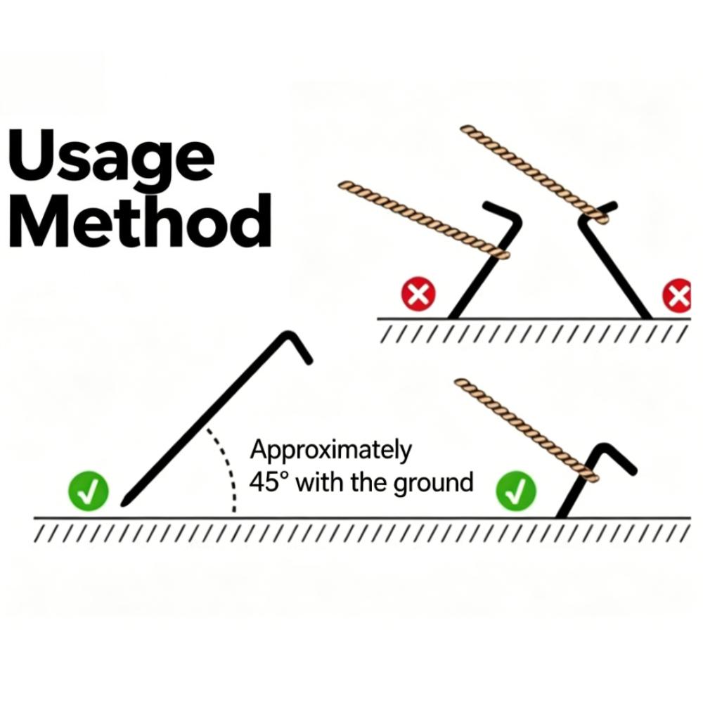 Galvanized Steel Tent Pegs Titanium Tent Nails with Bend Hook Outdoor Camping Tent Stakes for Camping Supplies
