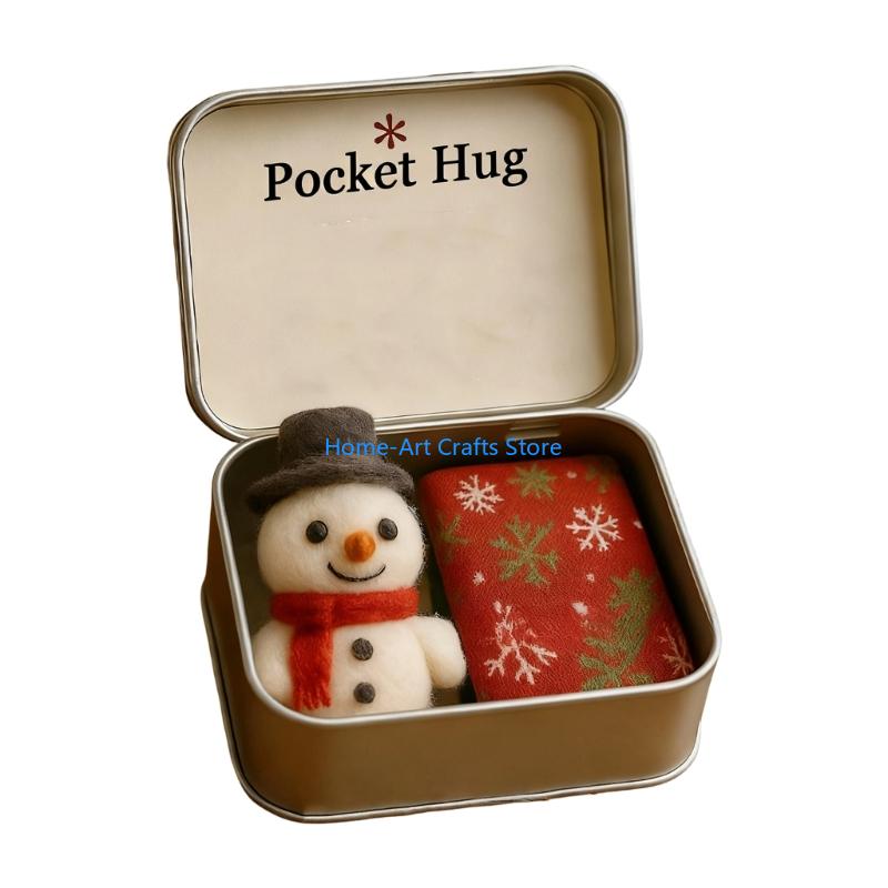 Y3NA Christmas Fabric Pocket Hug Decorative Gift Bag For Festival Home Holiday Party Decorations Seasonal Ornament