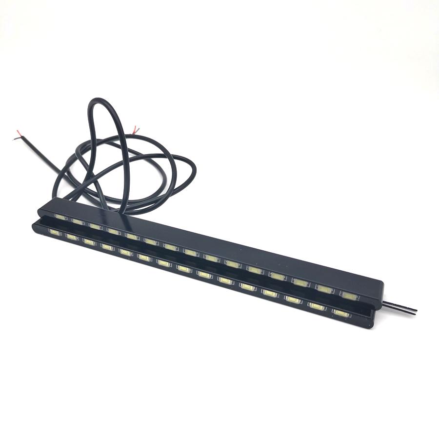 2pcs Ultra-Thin Car Fog Strip White LED DRL Driving Daytime Running Light Lamp
