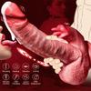Sex Toys Insertion Dildo Vibrator with 7 Insertion and 10 Vibration and Heated Licking Modes, Realistic Suction Cup Dildo