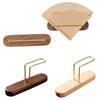 Walnut Wood Coffee Filter Paper Holder Espresso Drip Paper Storage Rack V Shape Strainer Paper Dispenser Coffee Tool
