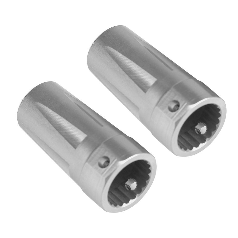 Aluminum Alloy Rear Straight Axle Adapter for AXIAL AX90056 Jeep Wrangler RC Car Part (Silver)