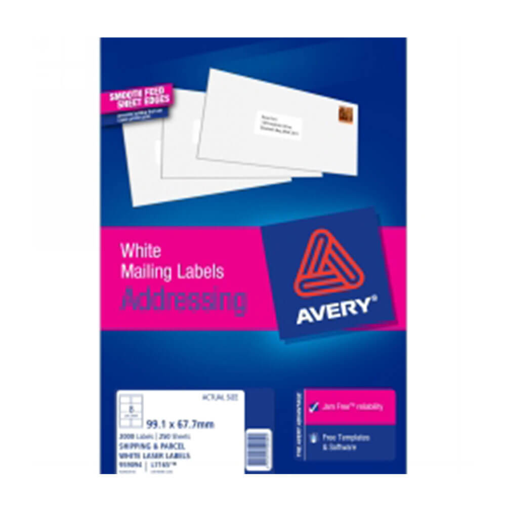 Avery Paketschilder Laser 250er Pack 8/sheet