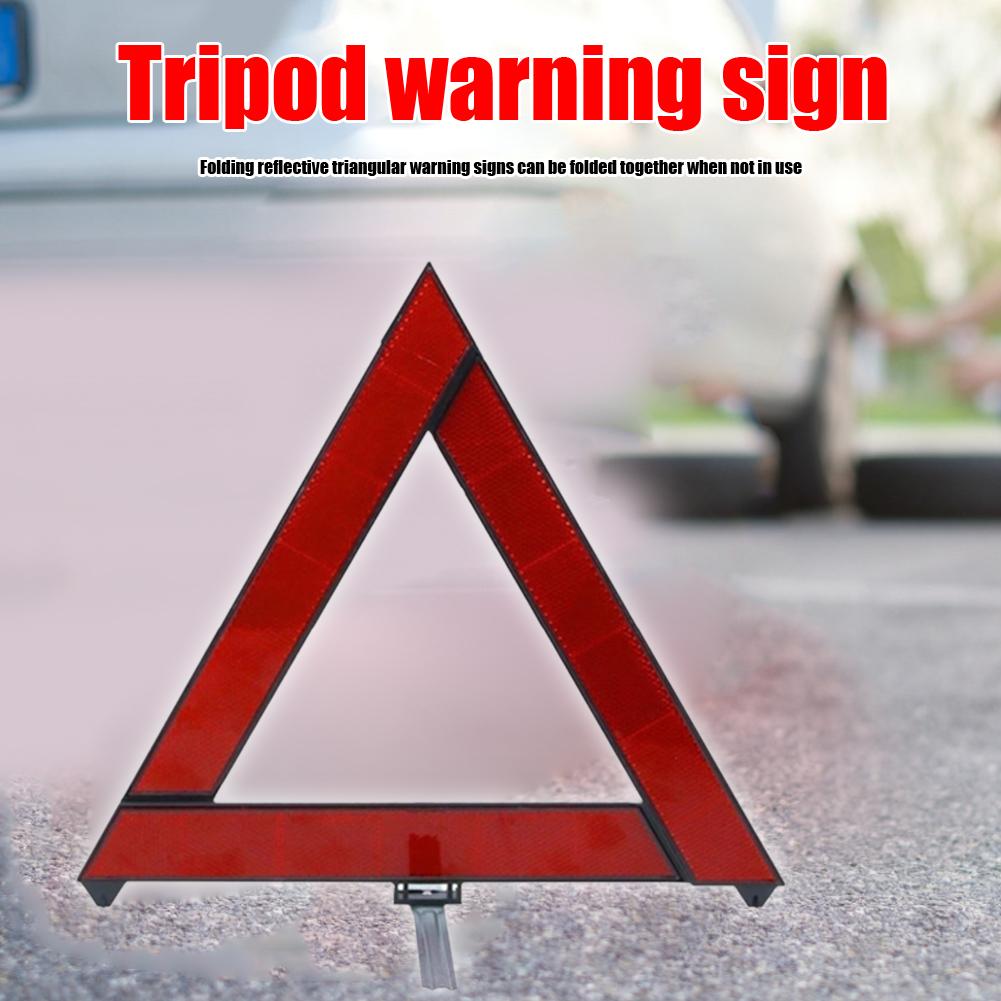 Car Foldable Reflective Tripod Foldable Emergency Breakdown Warning Triangle Night Road Safety Warning Tripod Car Accessories