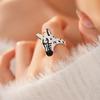 Pony Horse Animal Horse Ring Set Delicate Opening Finger Ring Jewelry Cartoon Glaze Ring  Lady