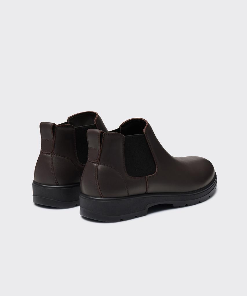 Musinsa Standard Round Low Cut Injection Chelsea Boots [Dark Brown]