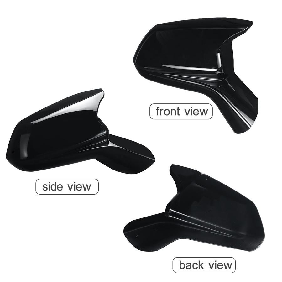 For 2016-2021 Chevy Camaro SS RS ZL1 LT Door Side Mirror Cover Caps Glossy Black