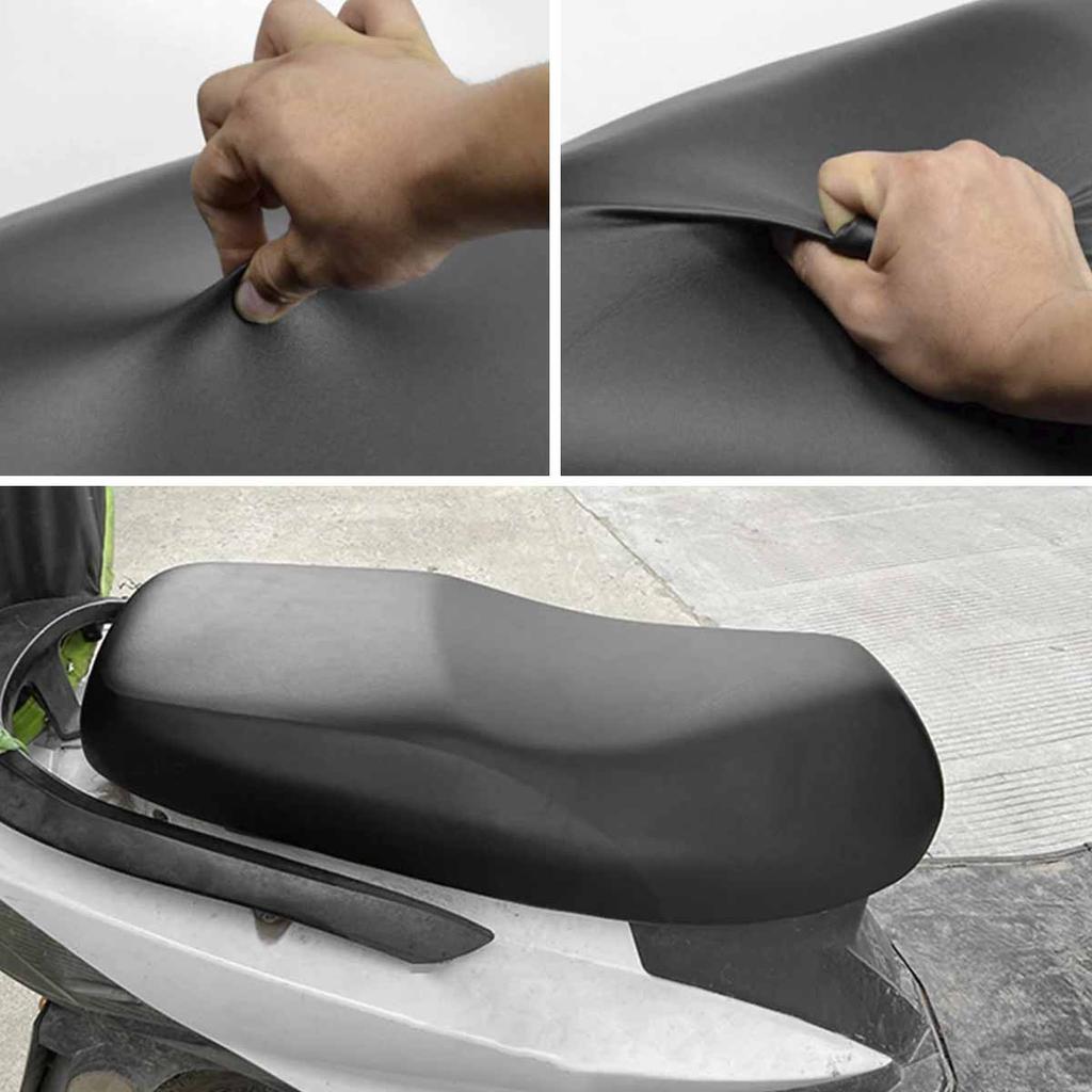 Motorcycle Seat Cover Waterproof Breathable Elastic PU Leather Cushion Cover Protector Sunscreen for Motorcycle Electric Scooter
