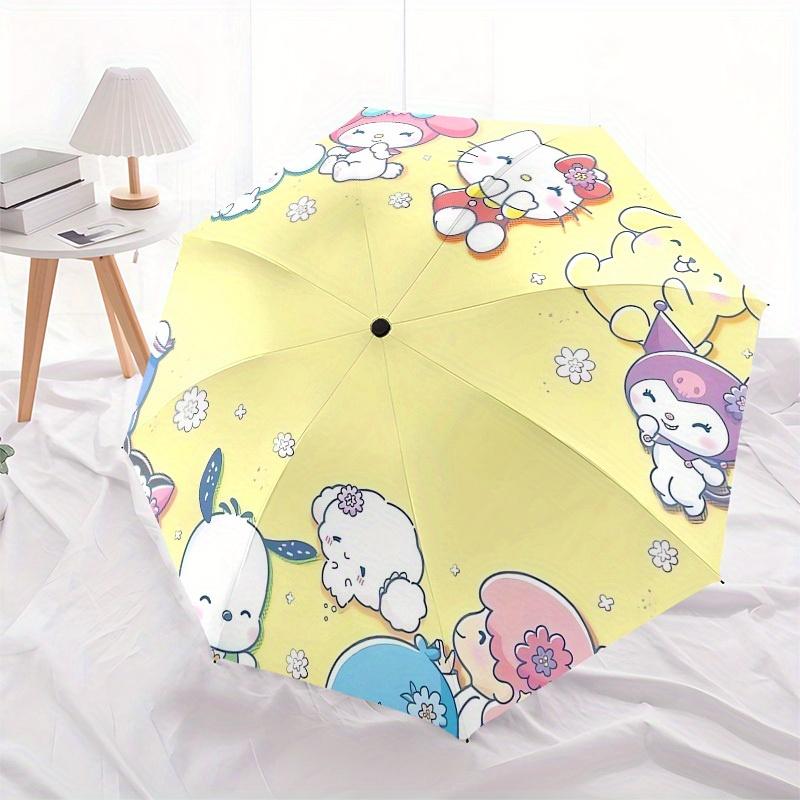 1pc Hello Kitty Friends Circle Umbrella with Plastic Handle,Suitable for All Seasons Home Travel Outdoor UmbrellaSanlio281
