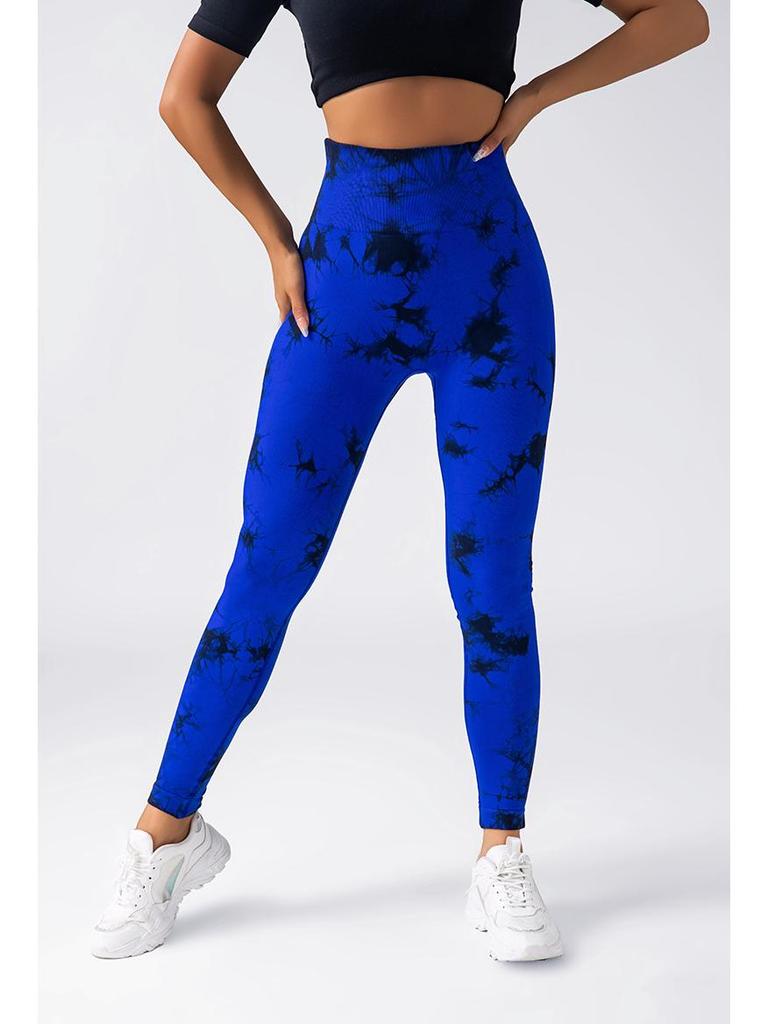 TY Tie-Dye Yoga Leggings: High-Elastic, Hip-Lifting, Tummy-Flattening Fitness Pants for Yoga and Running.